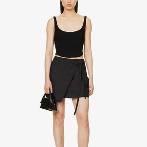 Bec & Bridge Marisol Black Stretch Crop Top Bustier Size 8 NWOT